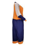 colorblock lantern sleeve longline cardigan