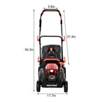 40V 16 in Cordless Battery Walk Behind Push Lawn Mower with 2x4Ah Batteries