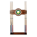Nine Ball 30 in. Wooden Billiard Cue Rack with Mirror