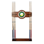Nine Ball 30 in. Wooden Billiard Cue Rack with Mirror