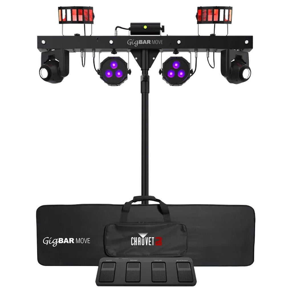 Chauvet DJ GigBar Move 5-in-1 Ultimate Effect Light System with Hurricane 700 Fog Machine Package