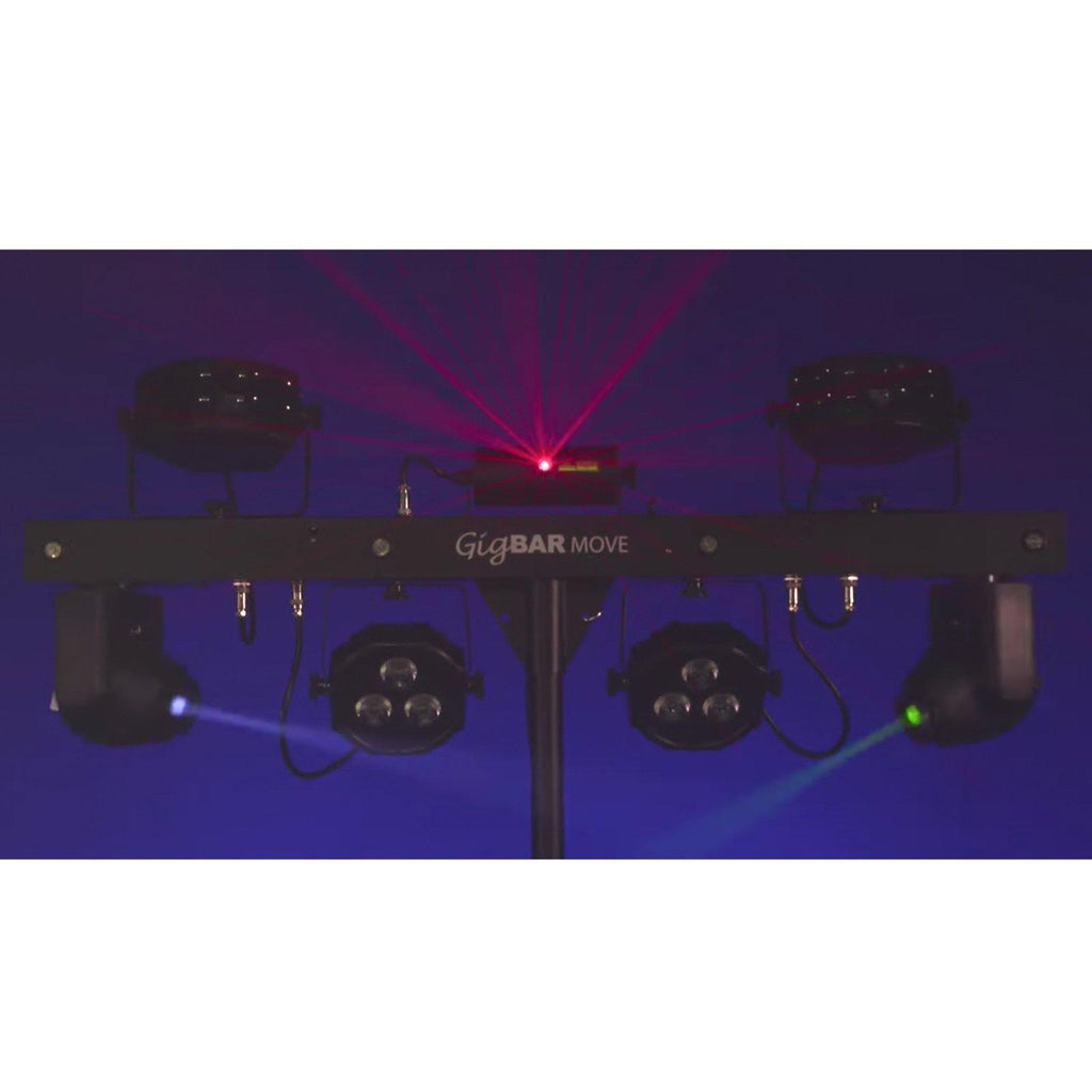 Chauvet DJ GigBar Move 5-in-1 Ultimate Effect Light System with Hurricane 700 Fog Machine Package