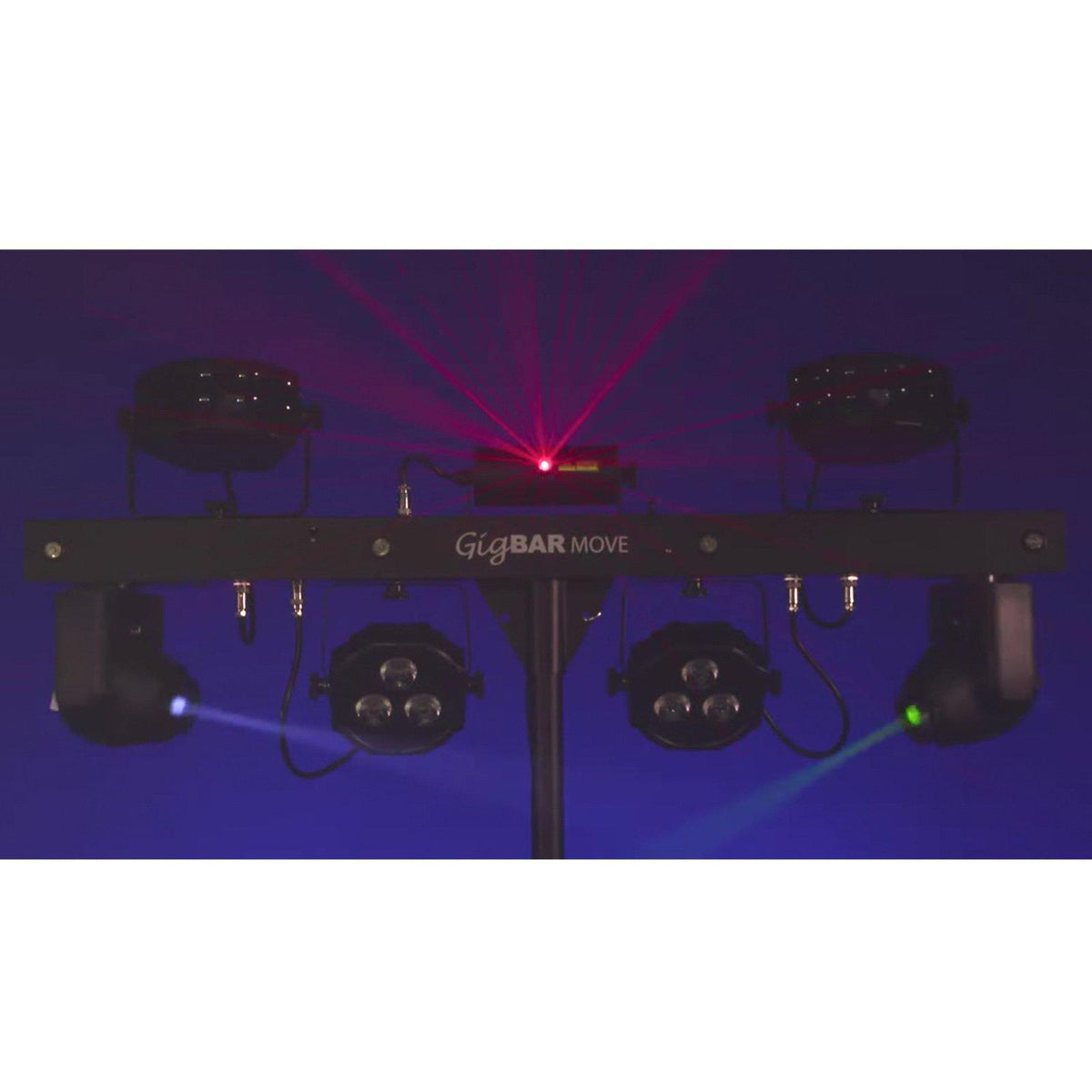 Chauvet DJ GigBar Move 5-in-1 Ultimate Effect Light System with Hurricane 700 Fog Machine Package