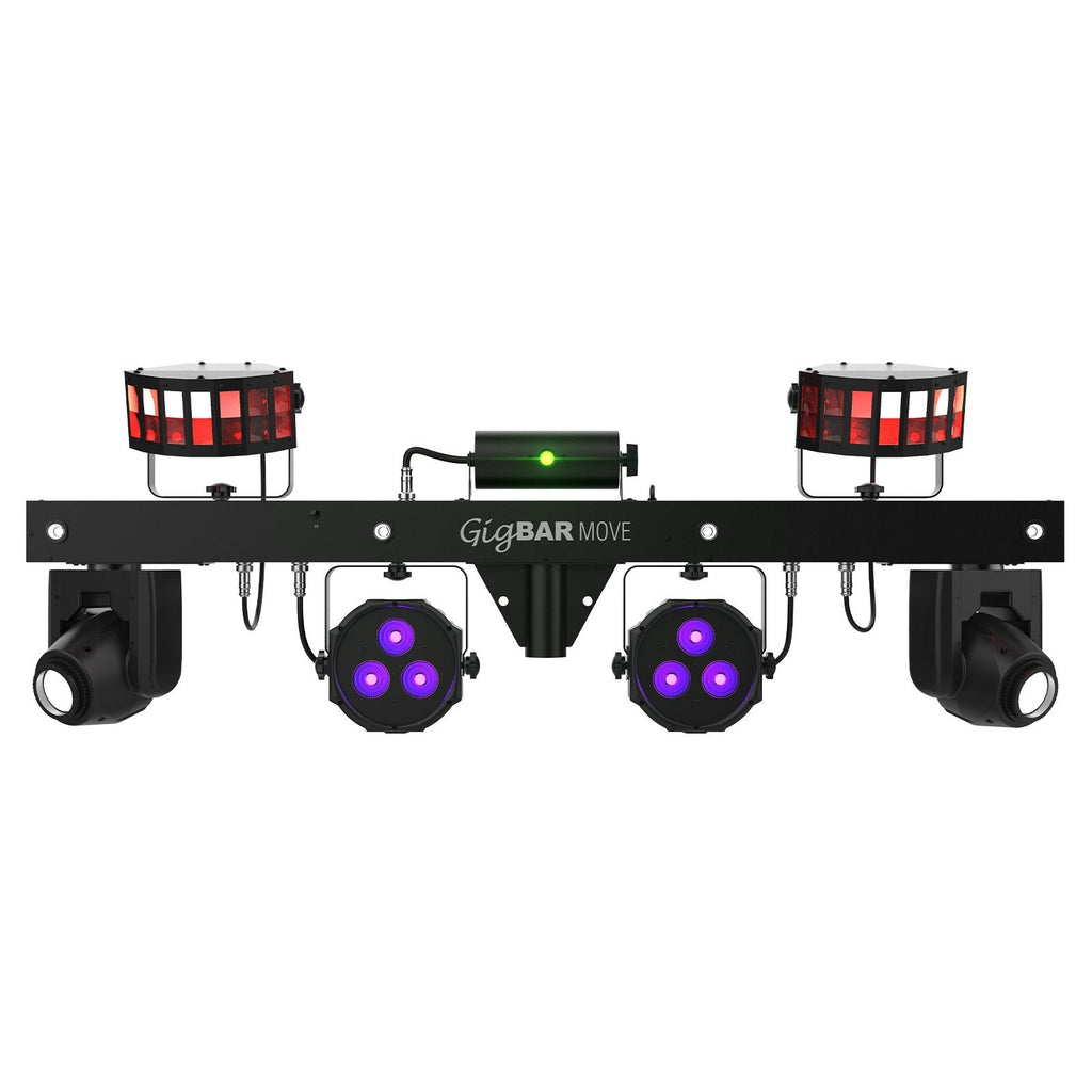 Chauvet DJ GigBar Move 5-in-1 Ultimate Effect Light System with Hurricane 700 Fog Machine Package