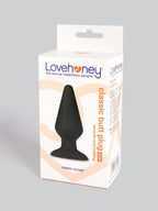 Lovehoney Large Classic Silicone Butt Plug 5.5 Inch, Black