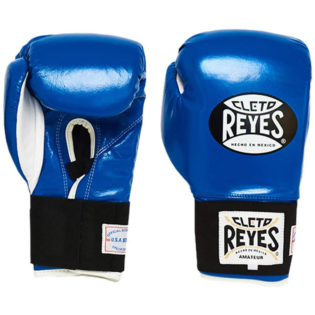 Cleto Reyes Amateur Hook and Loop Training Boxing Gloves - 10 oz. - Blue