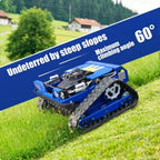 Remote-Controlled Lawnmower, 9HP Tracked Lawnmower, 22-Inch Mowing Width, Remote Start/Stop Control, Suitable for Farms, Gardens, Riverbanks, Lawns