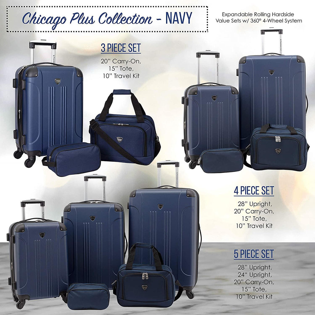 Sky+ Luggage Set, Navy Blue, 5 Piece