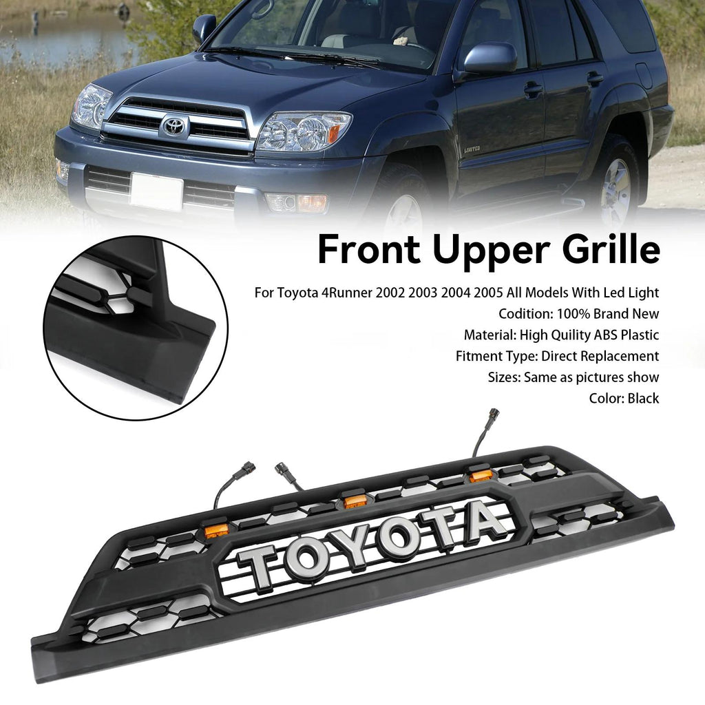2002-2005 Toyota 4Runner All Models TRD PRO Style W/Led Light Front Bumper Grill Generic