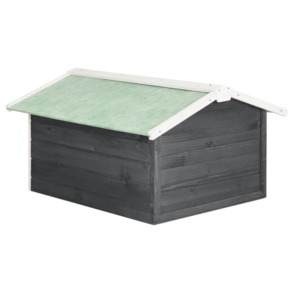 Robotic Lawn Mower GaraOutdoor Portable StoraShed Shelter Solid Firwood, Gray and White 28.3" x 34.3" x 19.7"