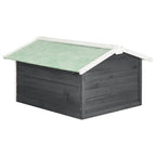 Robotic Lawn Mower GaraOutdoor Portable StoraShed Shelter Solid Firwood, Gray and White 28.3" x 34.3" x 19.7"