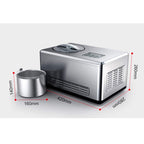 Ice cream maker?Ice cream mamachine?Compression cooling?Finished product Gelato Sherbet Frozen yogurt Soft ice?Timer?180W?2L? steel