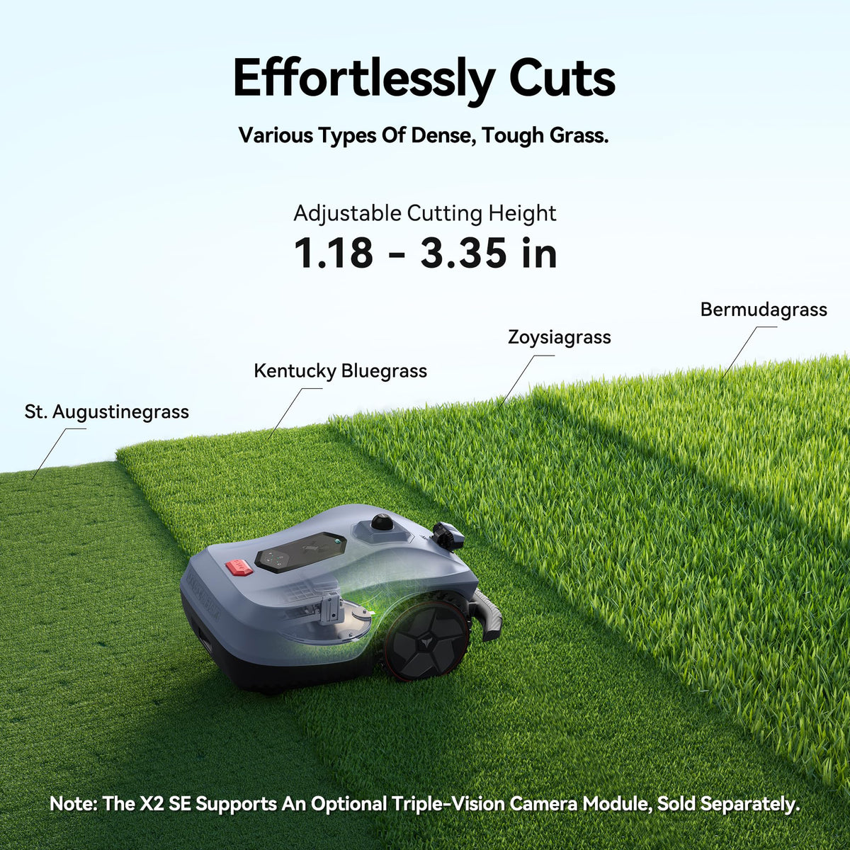 Neomow X2 SE 360° 3D LiDAR Robot Lawn Mower, Wire for 0.75 Acre, No RTK Antenna, 4G App Control, GPS Anti-Theft, 13Ah, IPX6, Support Upgrade AI Bionic Triple Vision Module for Auto-Mapping