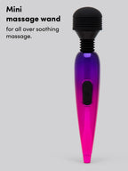 Lovehoney Deluxe Rechargeable Mini Metallic Massage Wand Vibrator, Pink | Pink