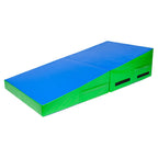 48"x24"x14" Trapezoid Gymnastics Mat Blue and Green