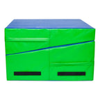 48"x24"x14" Trapezoid Gymnastics Mat Blue and Green
