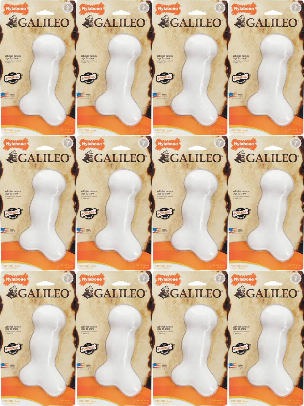 Nylabone Dura Chew Galileo for Dogs, Original, Souper, 8 Inch, 12 Pack