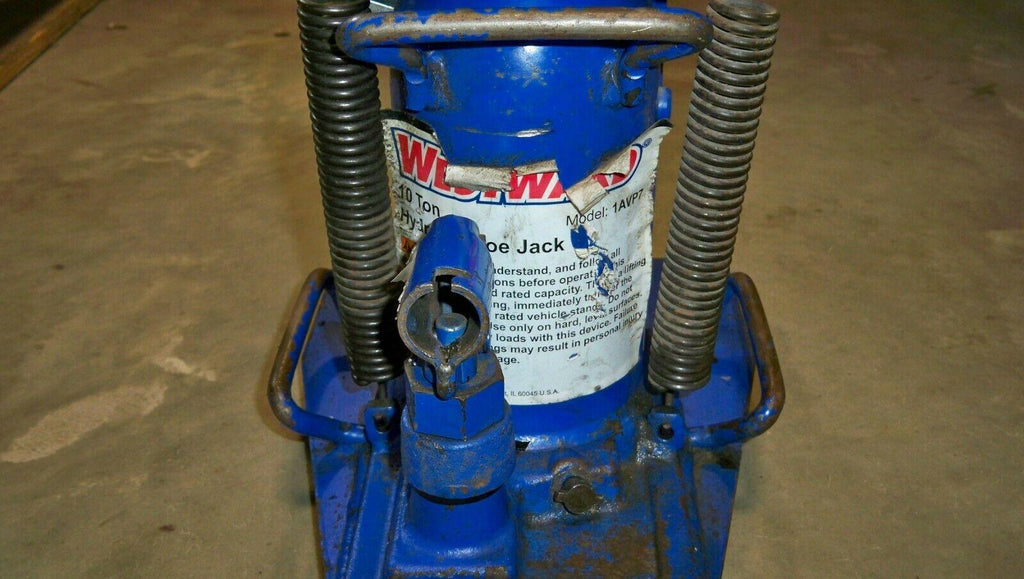Westward 1AVP7 Hydraulic Toe Jack, 10 Ton