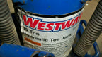 Westward 1AVP7 Hydraulic Toe Jack, 10 Ton