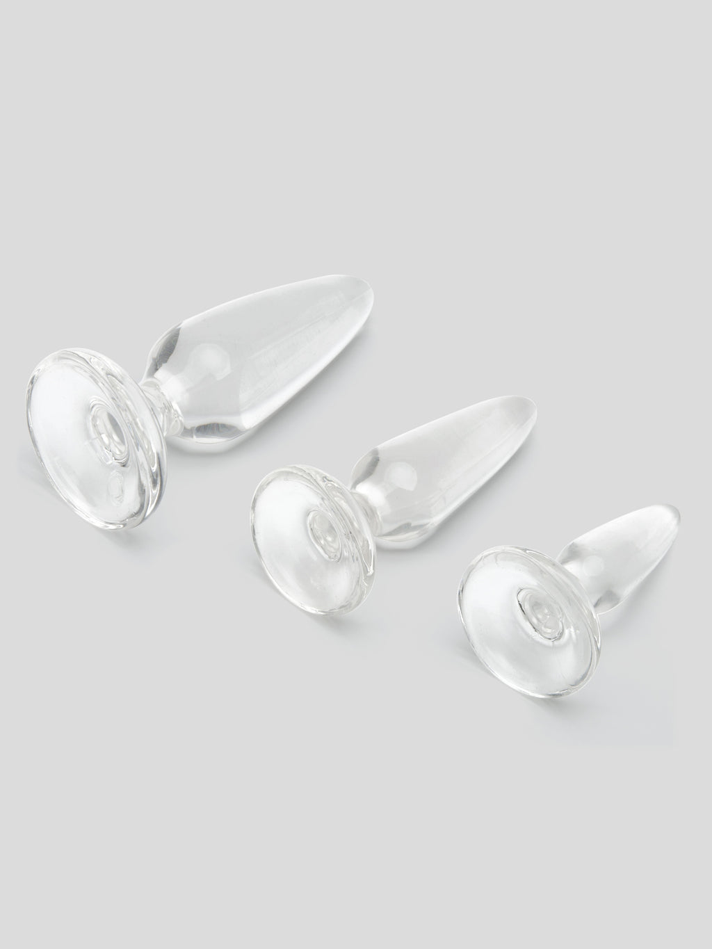 Jelly Rancher Pleasure Anal Training Butt Plug Kit (3 Piece), Clear