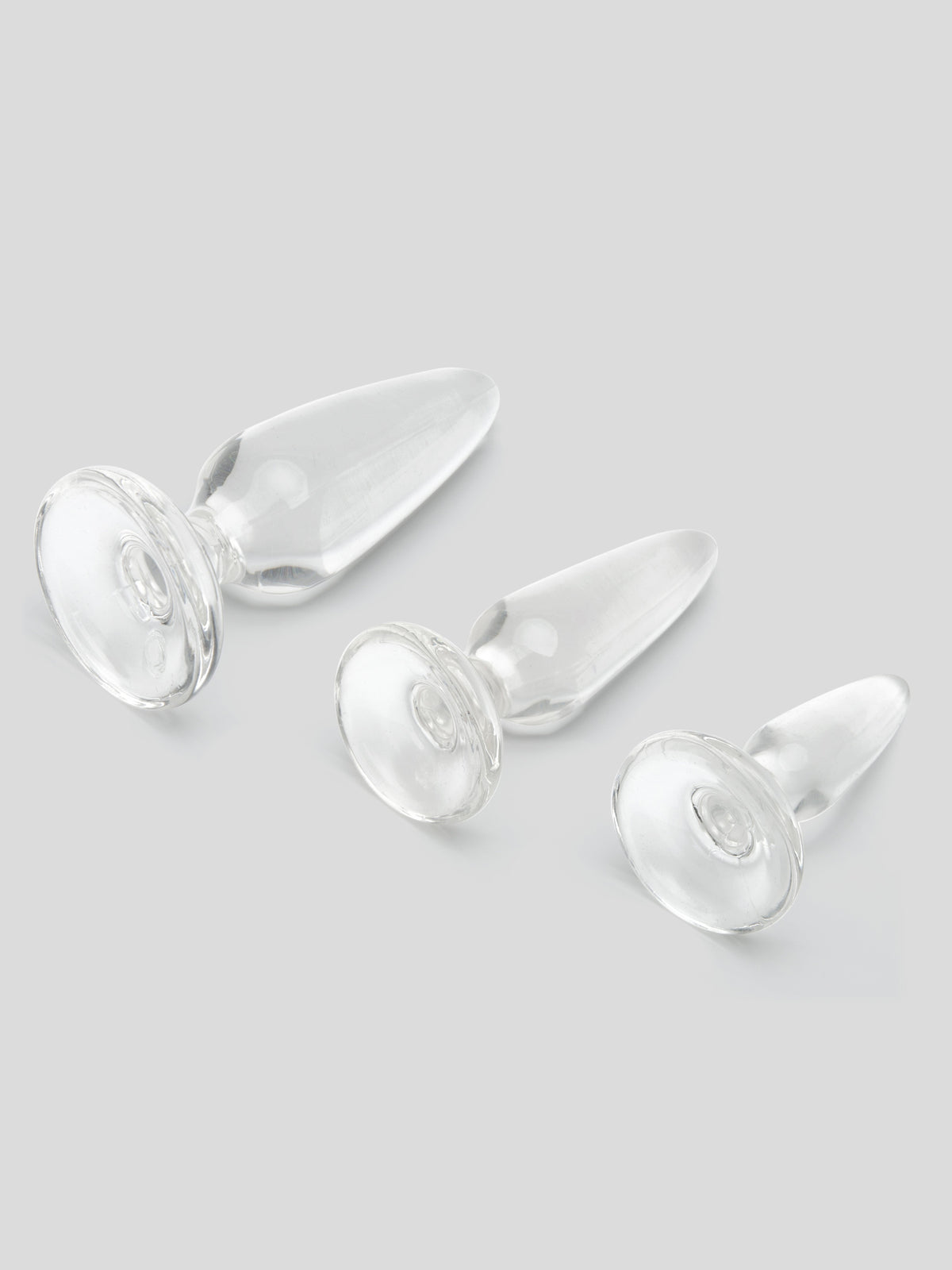Jelly Rancher Pleasure Anal Training Butt Plug Kit (3 Piece), Clear
