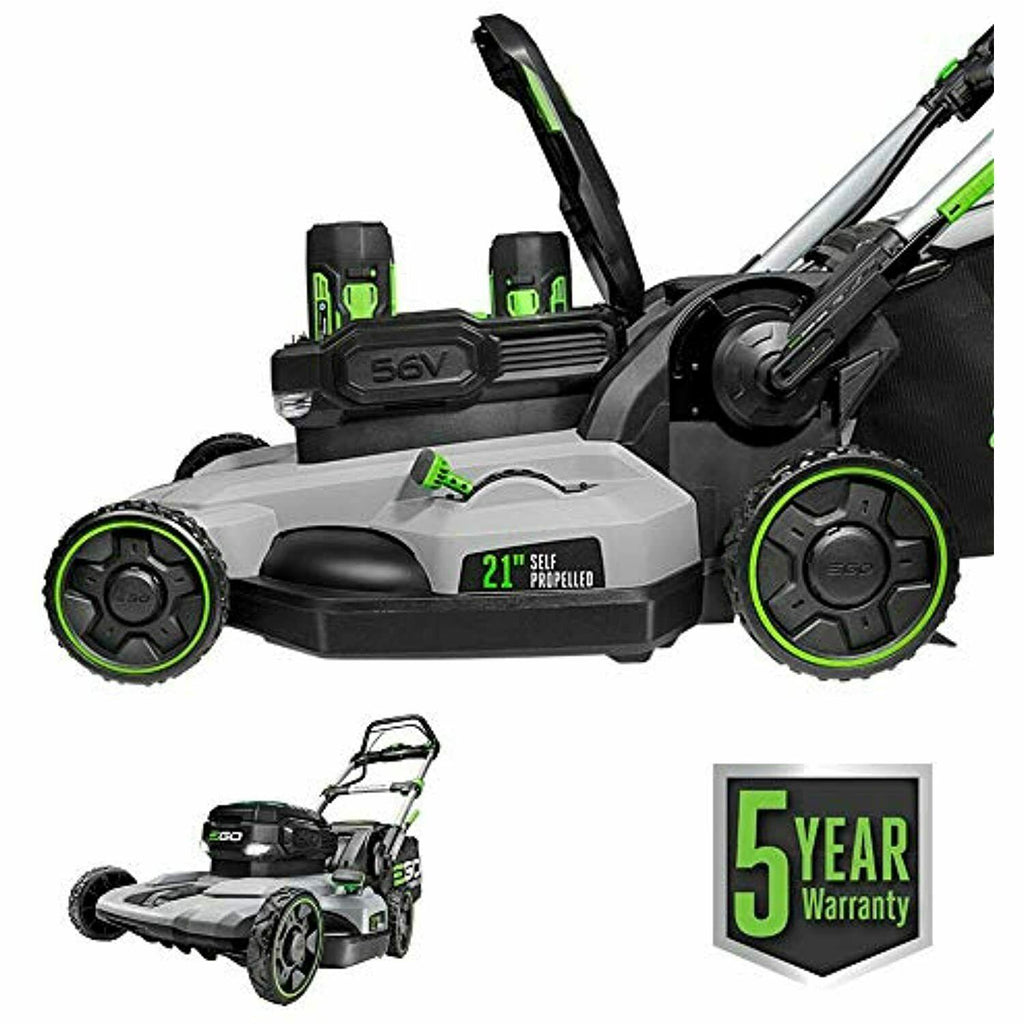 EGO LM2142SP 21" 56V Elec Dual-Port Propelled Mower + Two 5.0 Ah Batt & Charger
