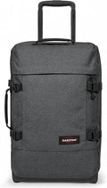 Tranverz - Suitcase with Wheels - Rolling Luggage for Travel with TSA Lock, 2 Wheels, 2 Compartments, and Compression Straps - S, Black Denim