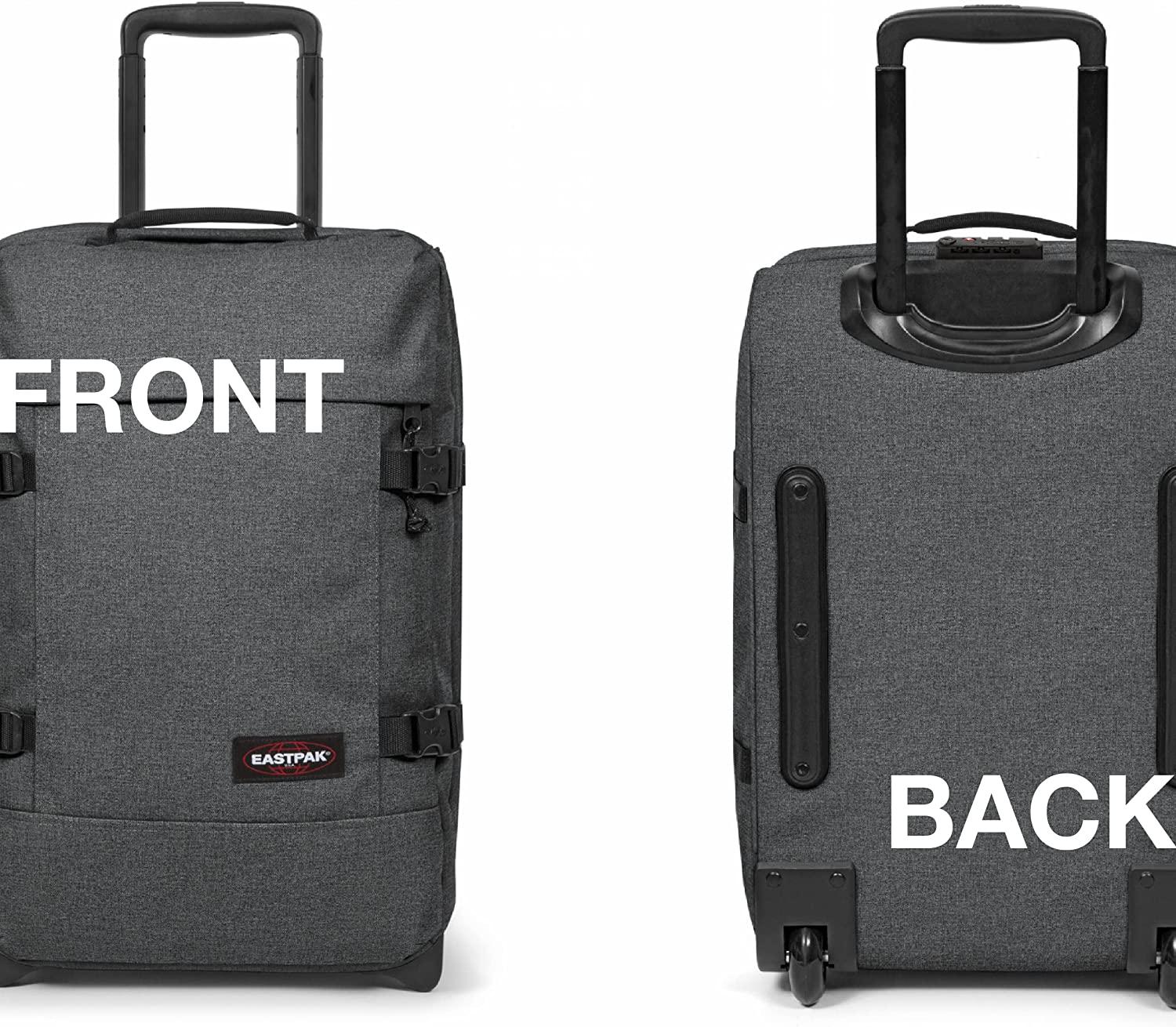 Tranverz - Suitcase with Wheels - Rolling Luggage for Travel with TSA Lock, 2 Wheels, 2 Compartments, and Compression Straps - S, Black Denim
