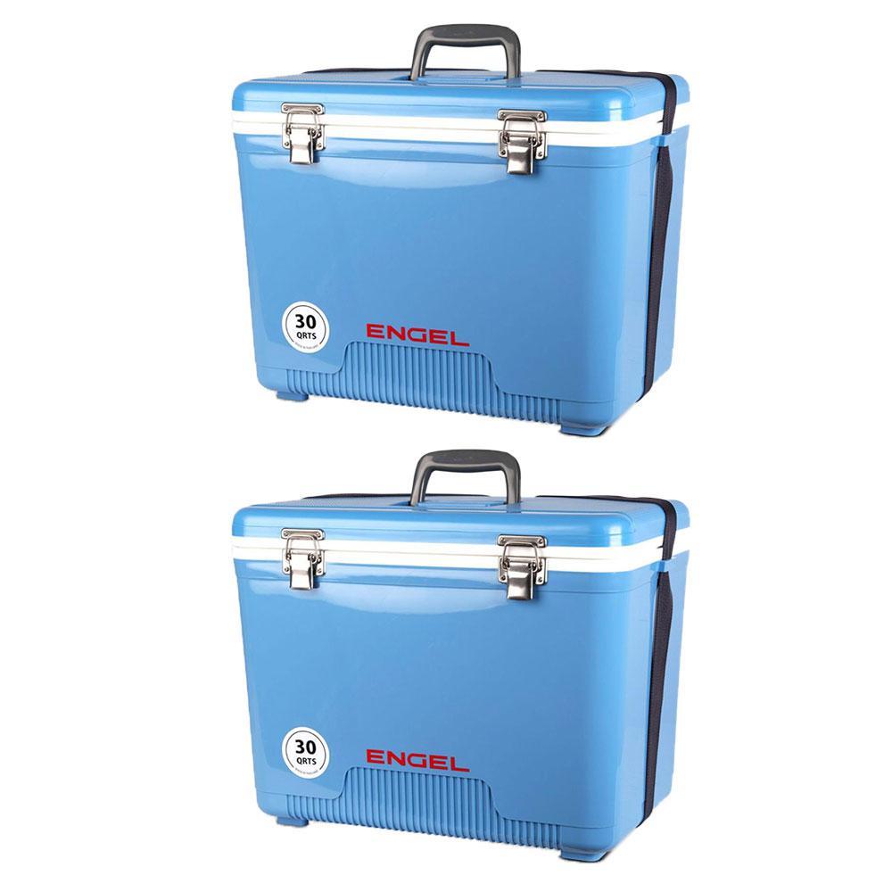 30 qt. Lightweight Insulated Cooler Drybox, Arctic Blue (2-Pack)