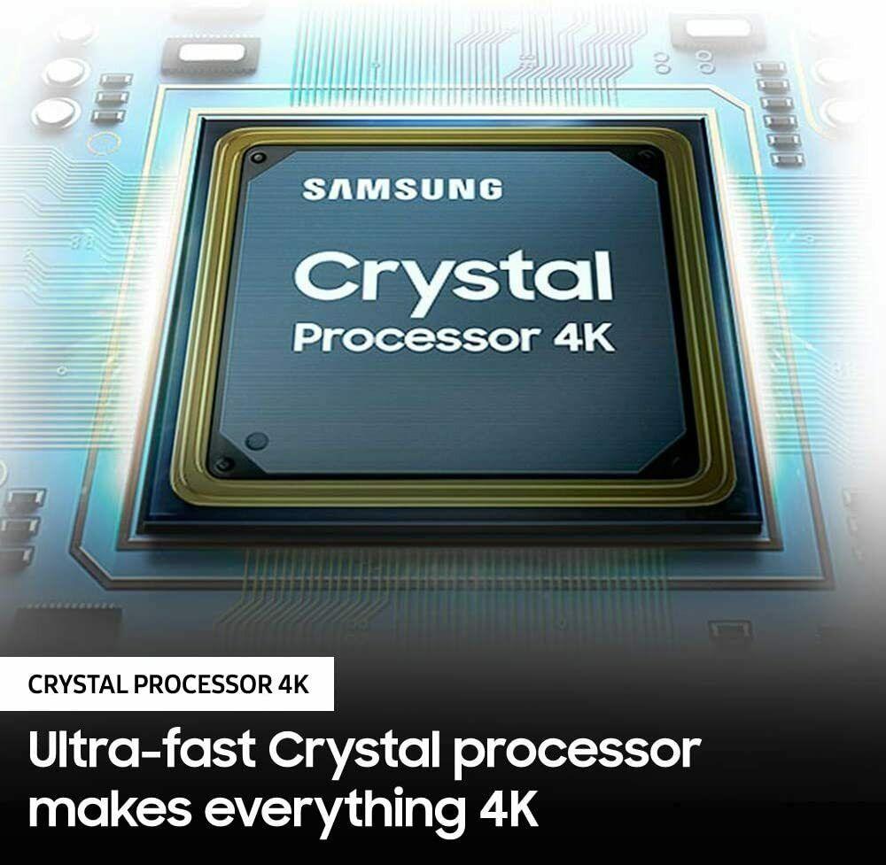 samsung 43" au8000 crystal  uhd 4k hdr smart tv - 3 hdmi (2021)