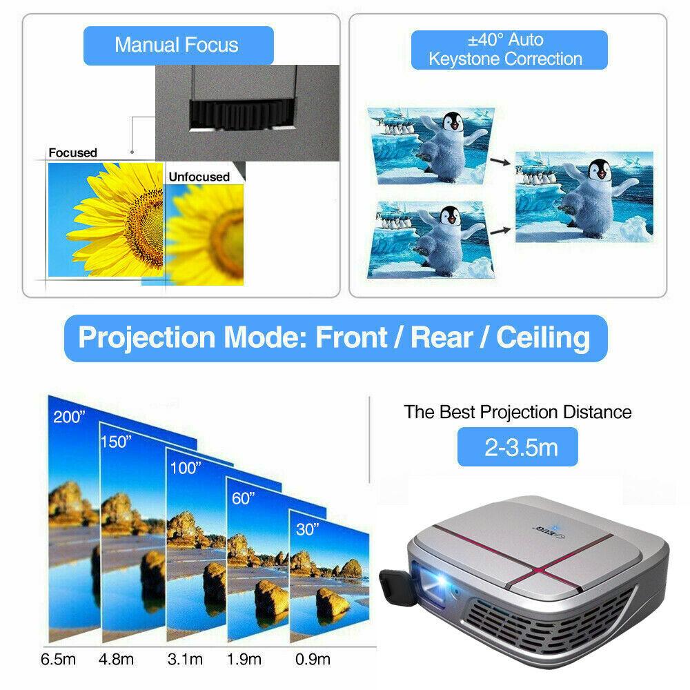 3300lms wifi dlp pico 3d projector 1080p home cinema trip movie game tv gift us