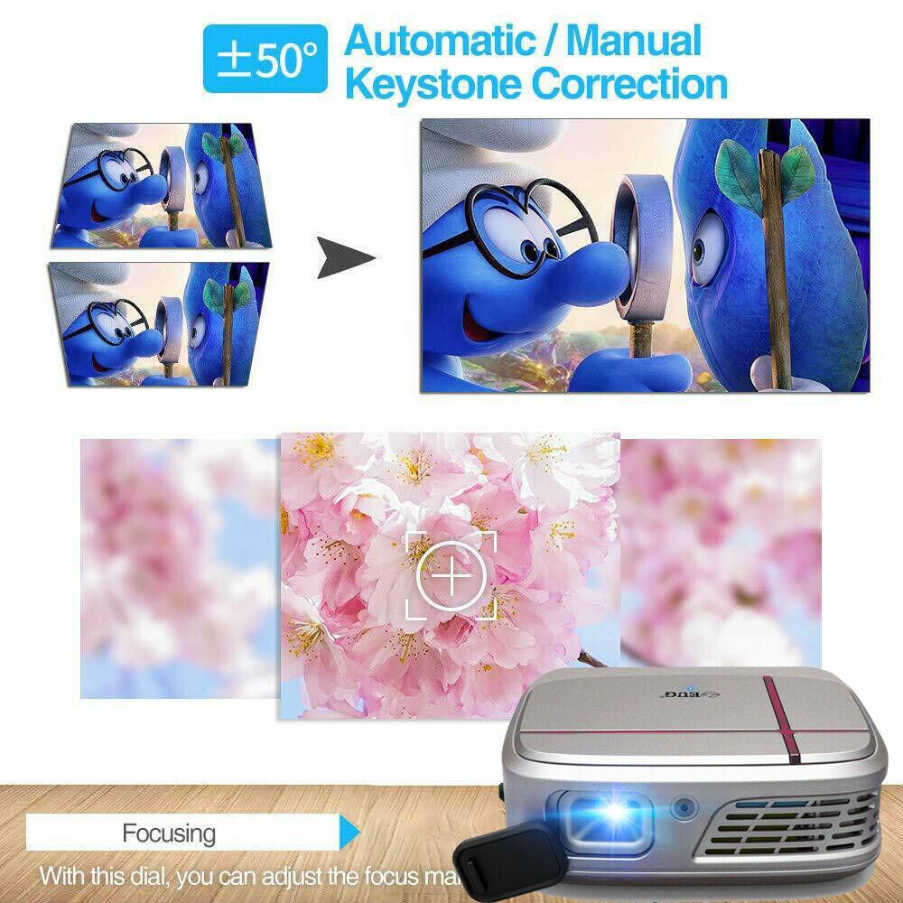 3300lms wifi dlp pico 3d projector 1080p home cinema trip movie game tv gift us