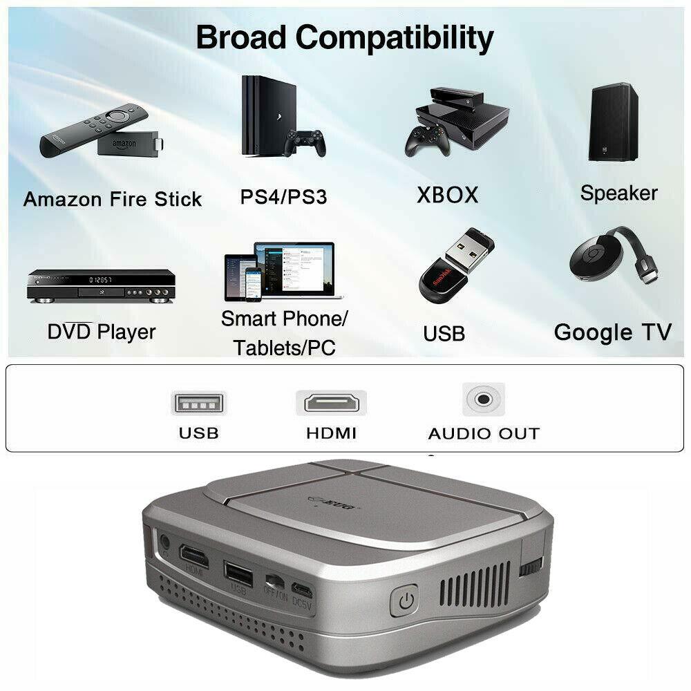 3300lms wifi dlp pico 3d projector 1080p home cinema trip movie game tv gift us