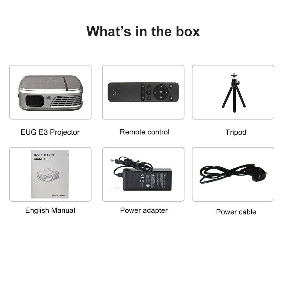 3300lms wifi dlp pico 3d projector 1080p home cinema trip movie game tv gift us