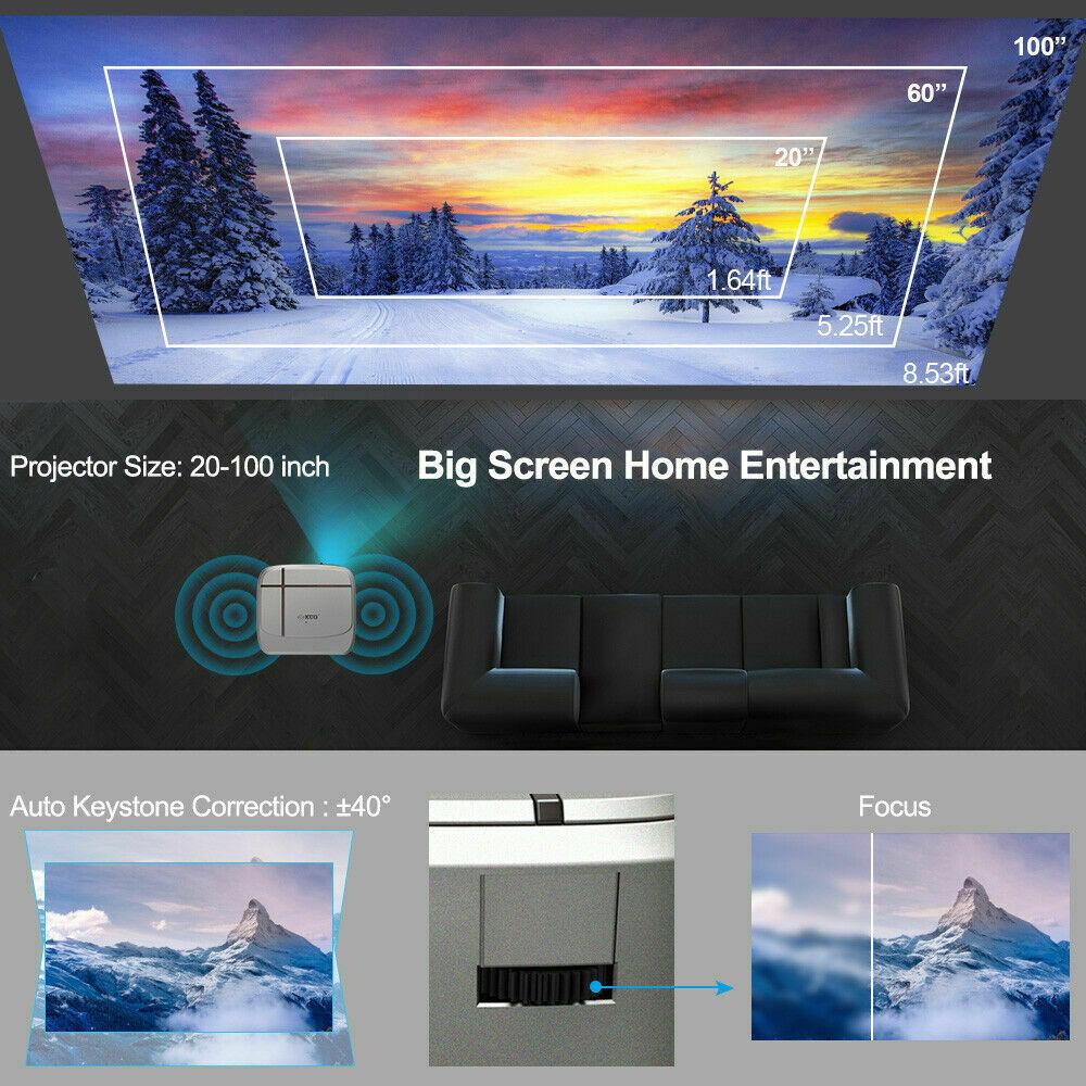 3300lms wifi dlp pico 3d projector 1080p home cinema trip movie game tv gift us