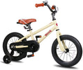 JOYSTAR Totem Kids Bike for 2-9 Years Old Boys Girls BMX Style Bicycles 12 14 16 18 Inch with Training Wheels, 18 Inch with Kickstand and Handbrake Children Bikes, Blue Ivory Pink Green Silver