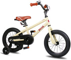 JOYSTAR Totem Kids Bike for 2-9 Years Old Boys Girls BMX Style Bicycles 12 14 16 18 Inch with Training Wheels, 18 Inch with Kickstand and Handbrake Children Bikes, Blue Ivory Pink Green Silver