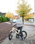 JOYSTAR Totem Kids Bike for 2-9 Years Old Boys Girls BMX Style Bicycles 12 14 16 18 Inch with Training Wheels, 18 Inch with Kickstand and Handbrake Children Bikes, Blue Ivory Pink Green Silver