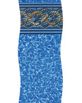 Swim Central 24' Blue and White Round Mystri Unibead Above Ground Swimming Pool Liner