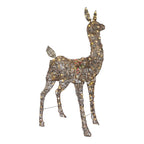 54 in Warm White LED Meadow Frost Brown Doe Holiday Yard Decoration