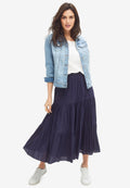 tiered crinkle skirt