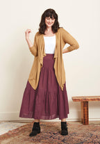 tiered crinkle skirt
