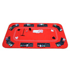 No Limit 3-in-1 Portable Casino Tabletop for Poker Blackjack and Craps-Casino-Grade Red Felt