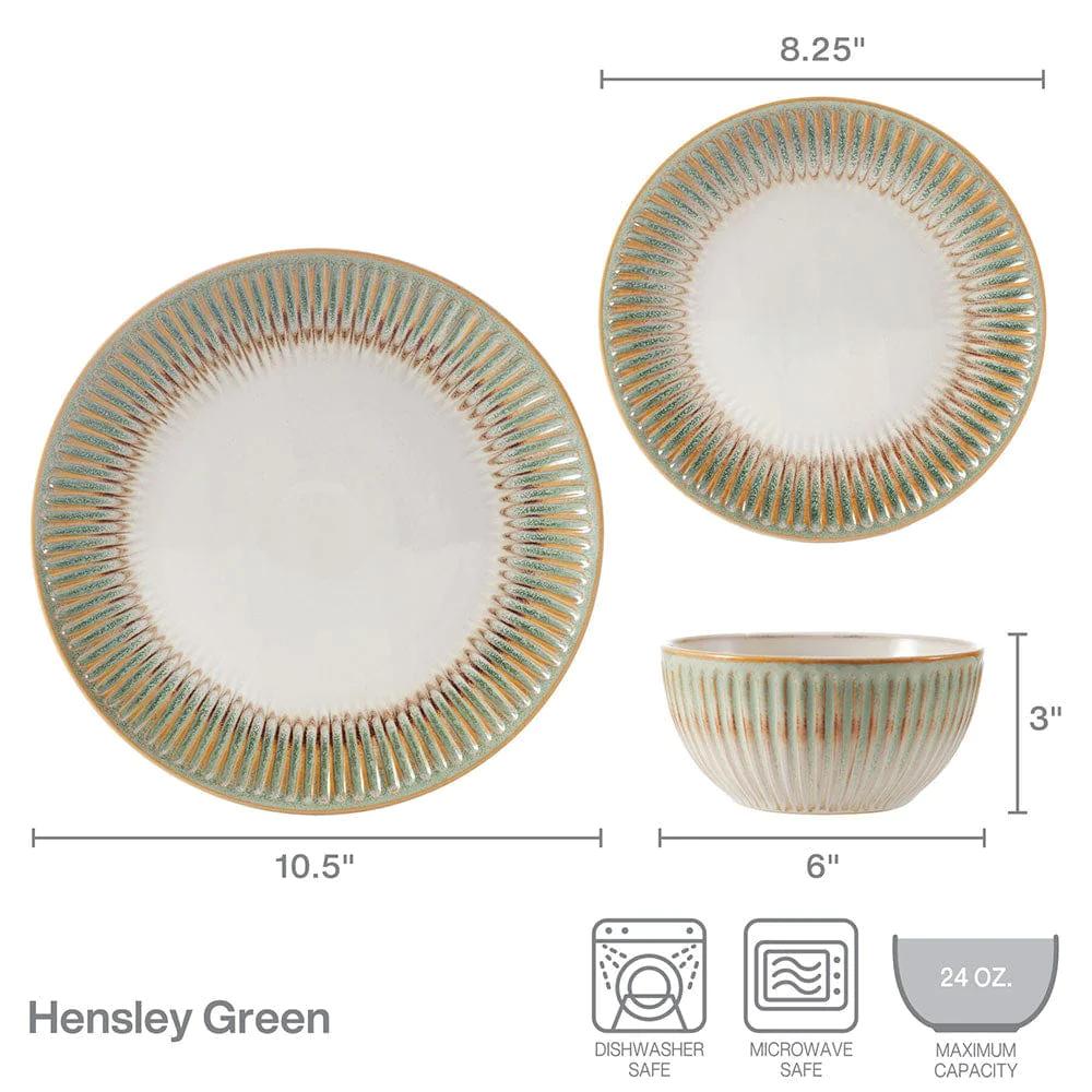 Hensley Green 12 Piece Dinnerware Set, Service for 4
