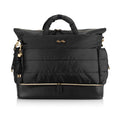 Itzy Ritzy Dream Weekender Bag; Lightweight Travel &amp; Hospital Bag Made of Puffer Style Material, Features Base Compartment, 12 Pockets, Shoulder Strap, Stroller Straps &amp; Luggage Attachment, Midnight