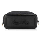 Itzy Ritzy Dream Weekender Bag; Lightweight Travel &amp; Hospital Bag Made of Puffer Style Material, Features Base Compartment, 12 Pockets, Shoulder Strap, Stroller Straps &amp; Luggage Attachment, Midnight