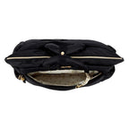 Itzy Ritzy Dream Weekender Bag; Lightweight Travel &amp; Hospital Bag Made of Puffer Style Material, Features Base Compartment, 12 Pockets, Shoulder Strap, Stroller Straps &amp; Luggage Attachment, Midnight