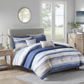 Home Essence Fairbanks 8 Piece Printed Seersucker Comforter and Coverlet Set Collection