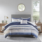 Home Essence Fairbanks 8 Piece Printed Seersucker Comforter and Coverlet Set Collection