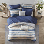 Home Essence Fairbanks 8 Piece Printed Seersucker Comforter and Coverlet Set Collection
